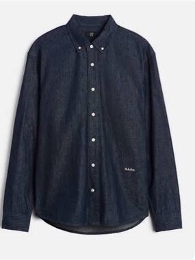 GAP x A.P.C. Denim Relaxed Button-Down Shirt - NWT unisex XS